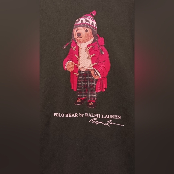 ****Ralph Lauren Polo Bear Green Hoodie Youth Size XL 18-20 - Picture 4 of 9